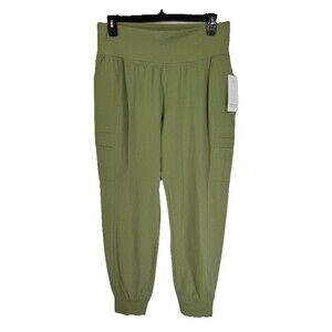 Athleta Salutation Cargo Jogger Pants XL Eucalyptus Olive Green Quick Dry NEW